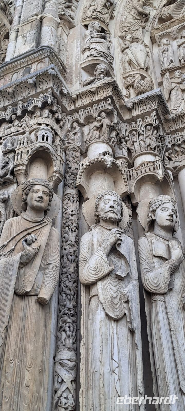 Chartres, Figuren am Hauptportal