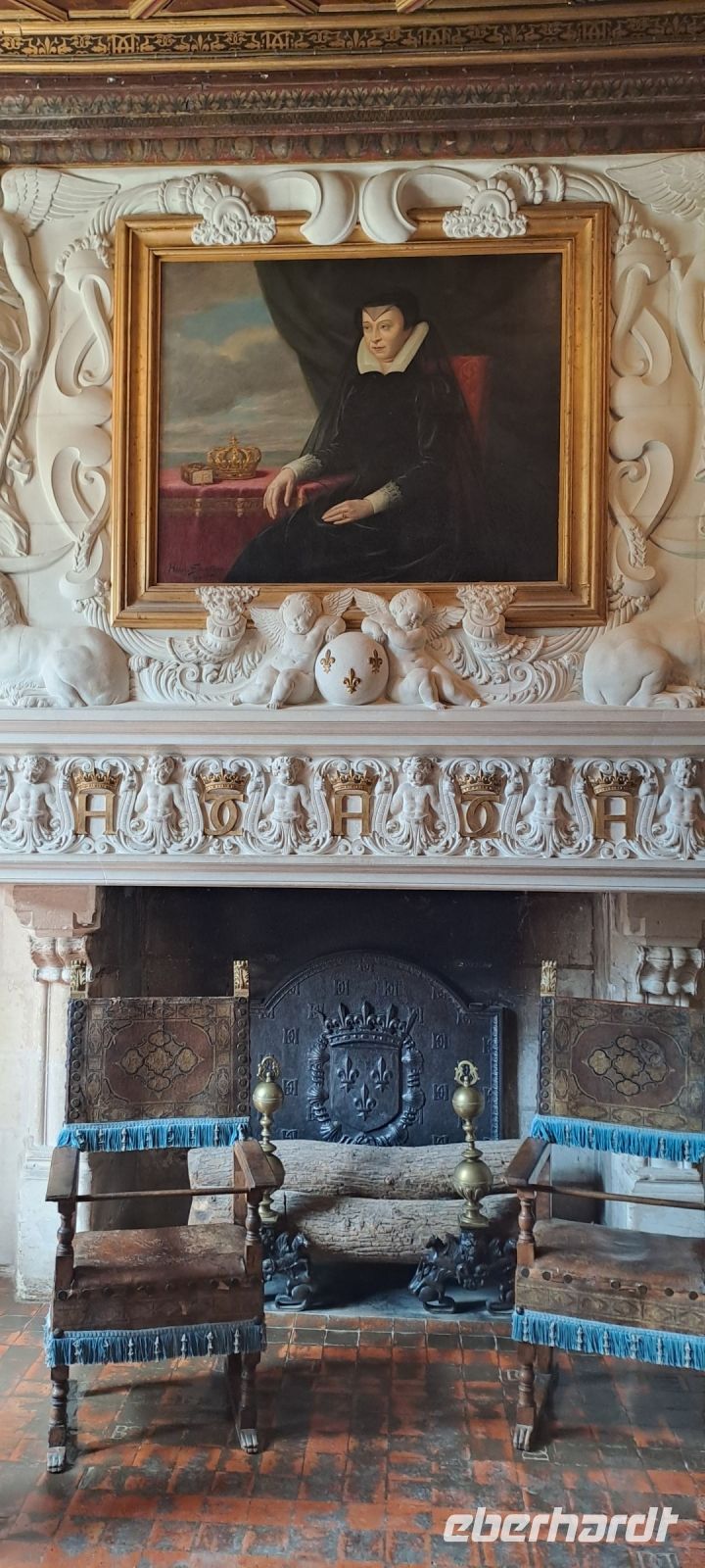 Chenonceau, Kamin im Schlafzimmer Diana von Poitier