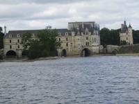 Vom Boot Blick zum Schloss Chenonceau
