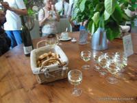 bei der Wein-und Tomatensaft-Verkostung 