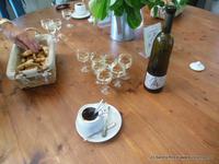 bei der Wein-und Tomatensaft-Verkostung 