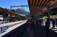091 Gstaad, Ankunft Golden Pass Panoramic Express