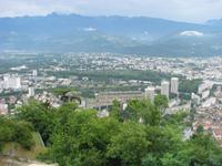 exponierte Lage einer Stadt - Grenoble