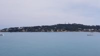 Antibes Blick von der Terrasse des Picassomuseums nach Juan-les-Pins