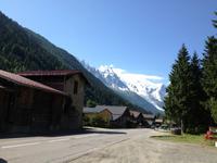 Blick zum Mont Blanc von Chamonix aus
