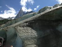 Das Eis des Montenvers-Gletschers