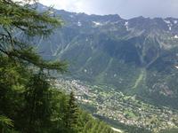 Blick auf Chamonix aus der Montenvers-Bahn