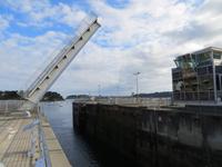 am Gezeitenkraftwerk Rance