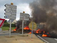 Bauernblockaden bei Morlaix