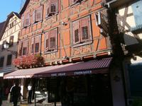 Ribeauville, ein Feinschmeckergeschäft in einem alten Fachwerkhaus