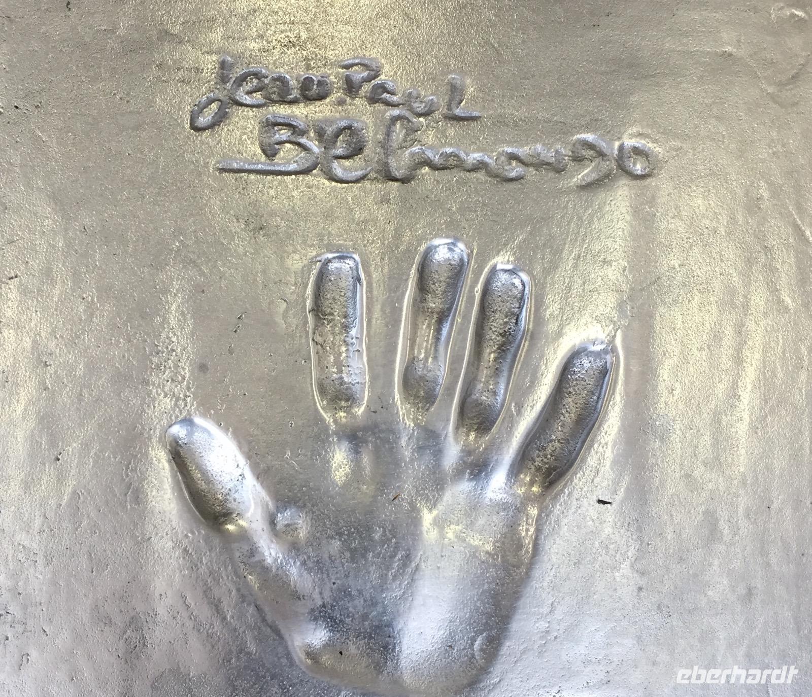 Cannes Handabdruck von Belmondo