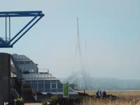Pont de Normandie im Nebel