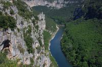 Ardeche, Blick von der Grotte de Madelaine