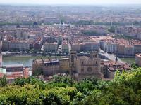Lyon - Blick von der Basilika auf die Kathedrale