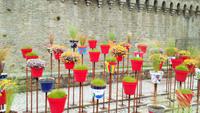 Stadtmauer und Blumen-Park in Vannes