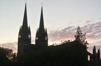 Kathedrale von Quimper am Abend