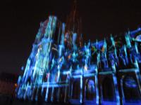 Strasbourg. Lichtshow an der Kathedrale