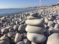 Der Strand von Nizza am Neujahrsmorgen