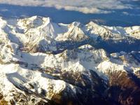 Rückflug über die Alpen