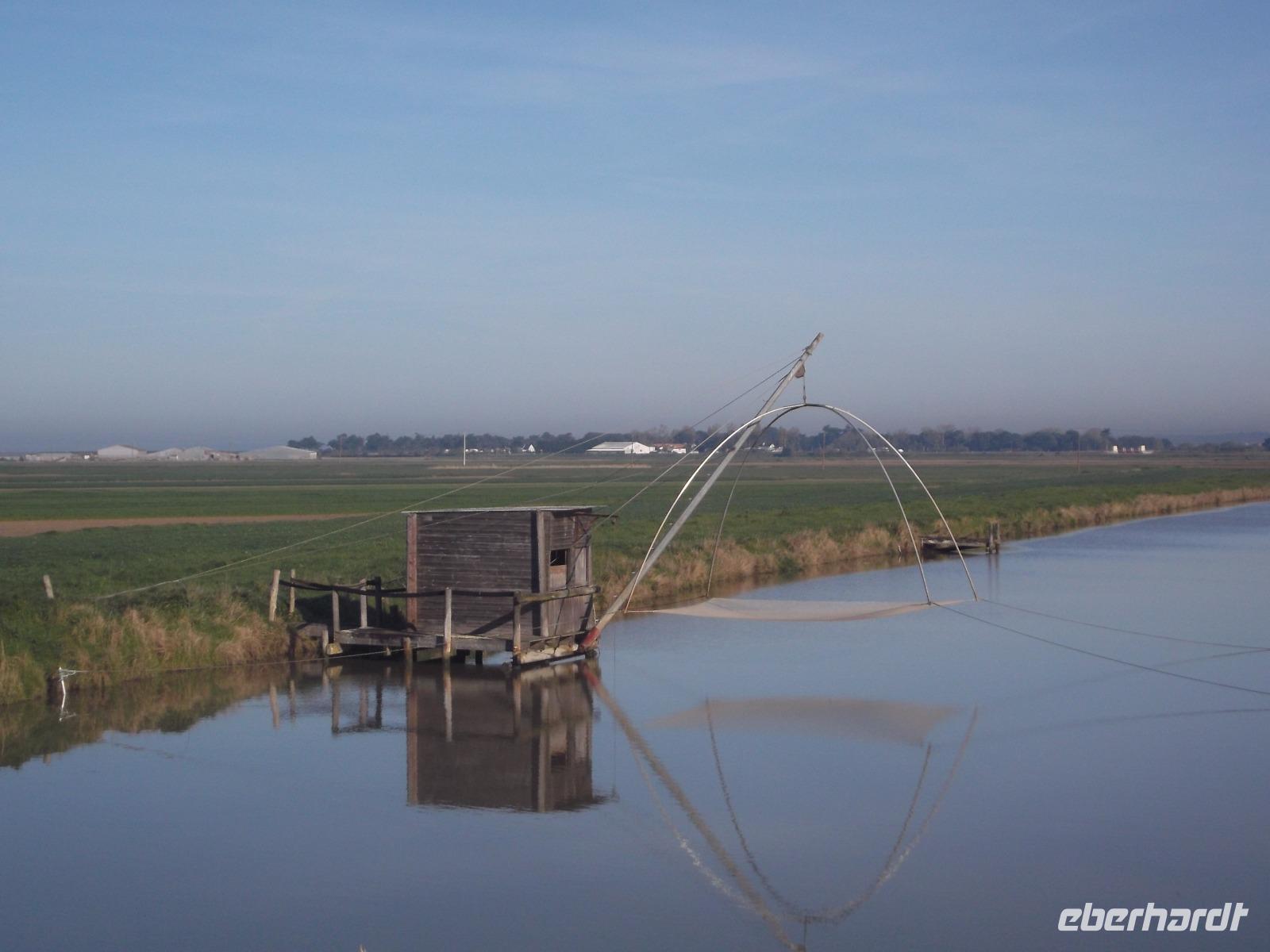 Setznetze in der Polder-Landschaft von Bourgneuf/Ile de Bouin
