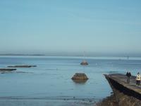 Überflutet: die Passage du Gois, früher einziger Zugang zur le de Noirmoutier