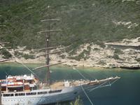Sea Cloud im Hafen von Bonifacio
