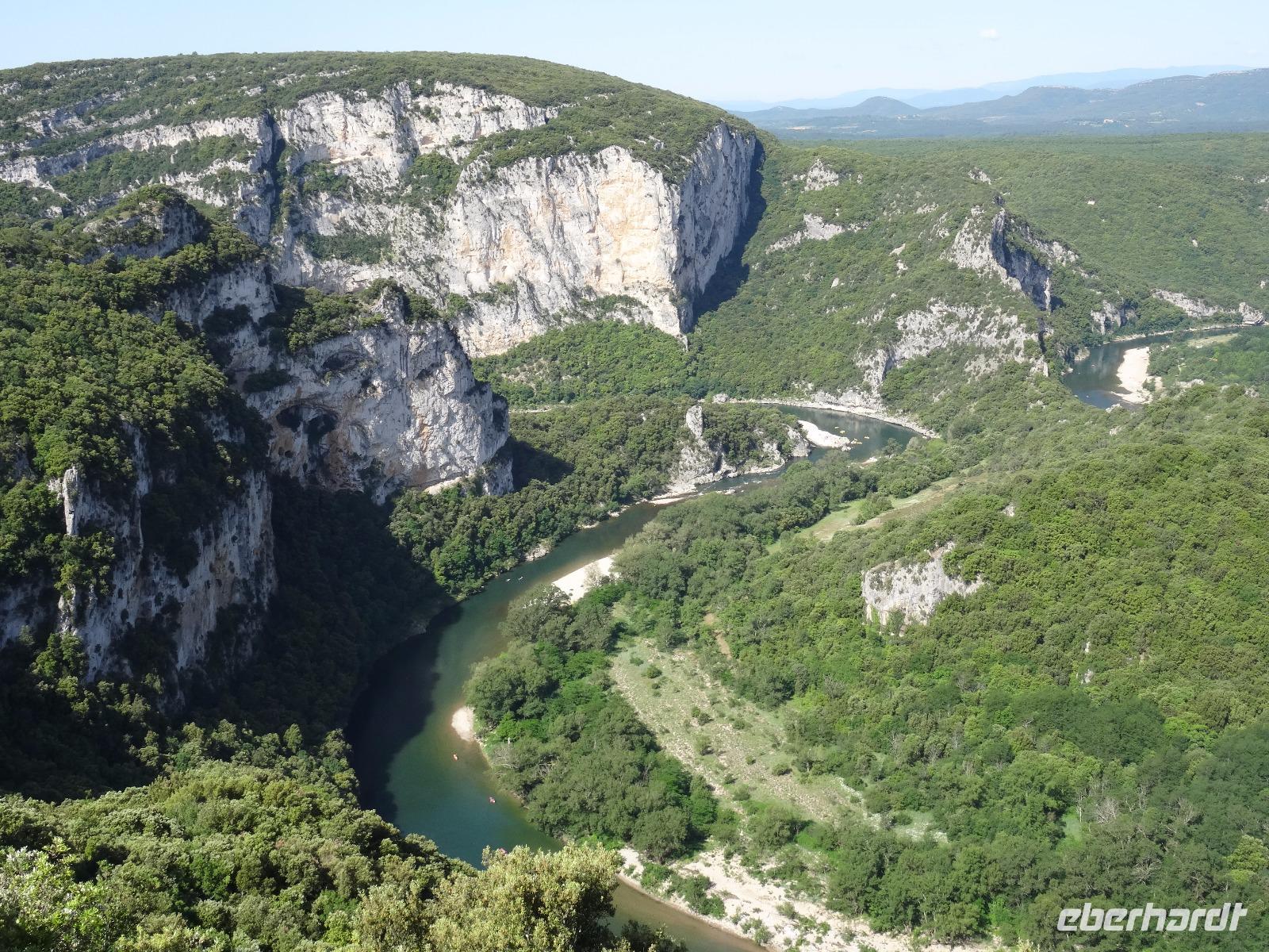Ausflug in die Ardeche - Blick auf die Ardeche