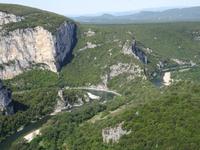 Ausflug in die Ardeche - Blick auf die Ardeche