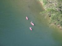 Ausflug in die Ardeche - Blick auf die Ardeche - Paddler