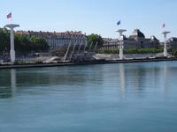 Lyon - Place Bellecour, Blick auf das Schwimmbad