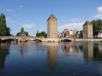 Strasbourg - Bootsfahrt auf der Ill , Petite France, Ponts Couverts = gedeckte Brücken