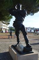 Statue Jules Verne und Captain Nemo