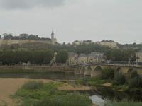 Chinon, Schloss und Brücke über die Vienne