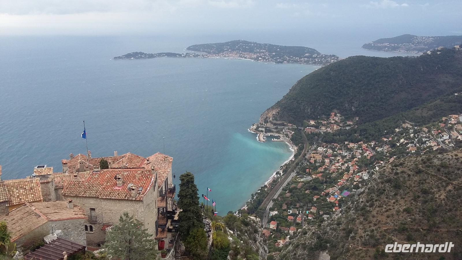Atemberaubender Blick vom exotischen Garten von Eze-Village 