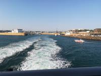 Jersey, ausfahrt des Katamarans,