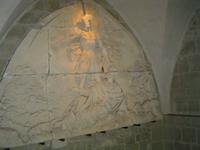 Mont St.-;ichel, St,.Michel bohrt dem Bischof von Avrances ein Loch in  den Kopf