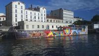 Wohn-Flussschiffe in Lyon
