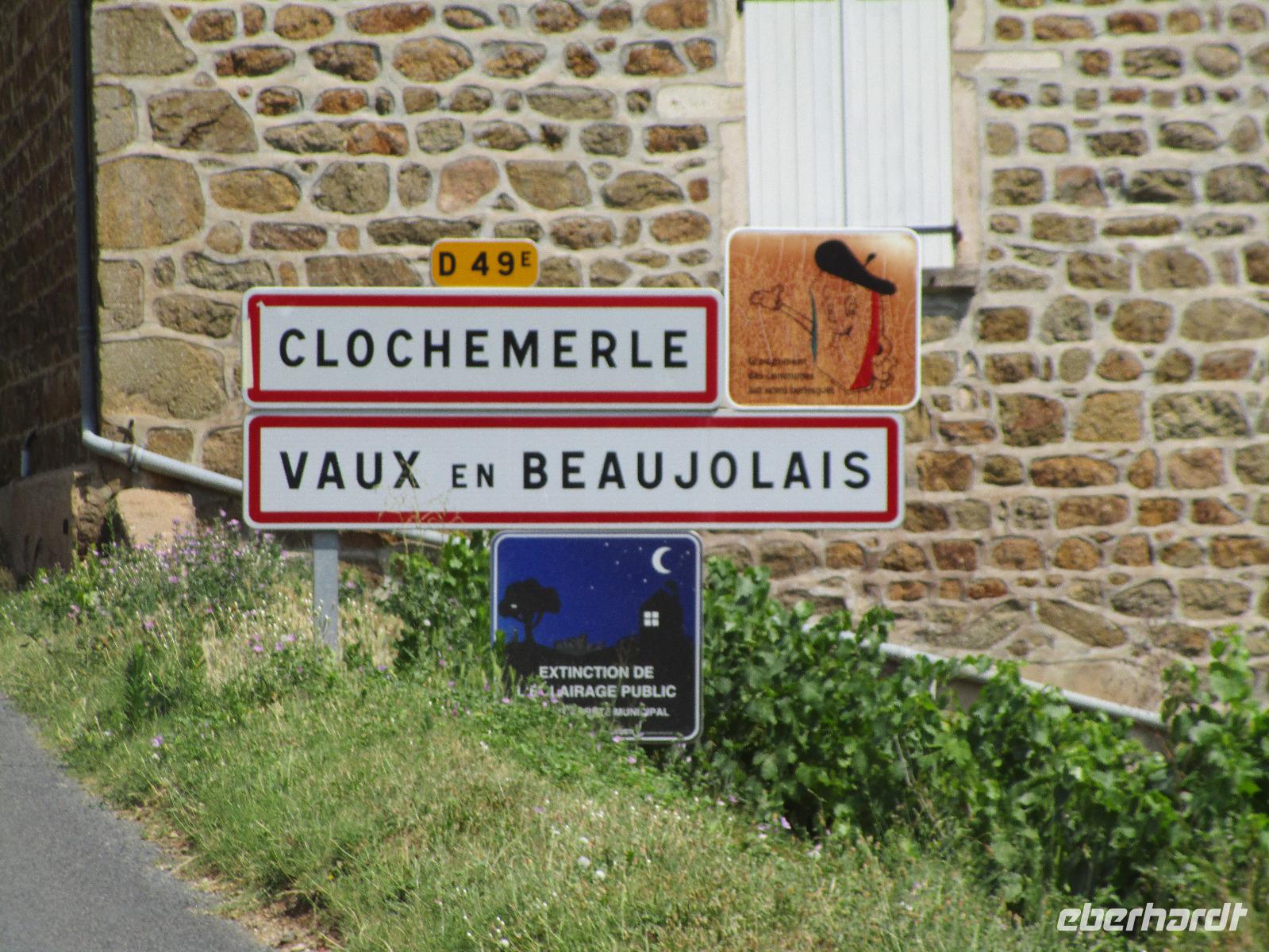 Vaux-en-Beaujolais mit dem Ehrennamen Clochemerle