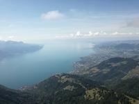 Blick auf dem Genfer See vom Gipfel der Rochers de Naye