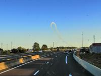 Auf dem Rückweg: eine Flugschau
