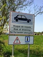 Weg zur Passage du Gois bei Flut