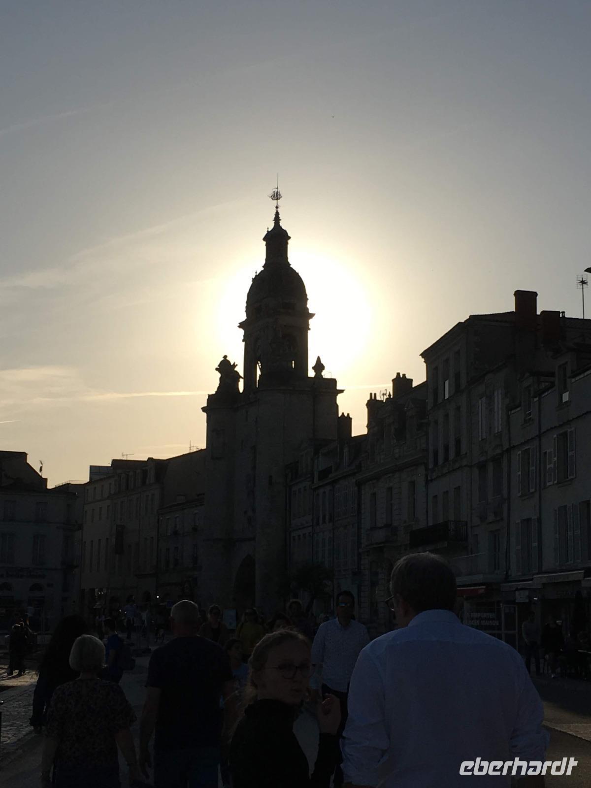 Stadttor La Rochelle bei Sonnenuntergang