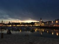 Hafen von La Rochelle bei Nacht