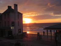 St. Malo, Sonnenuntergang vom Hotelfenster