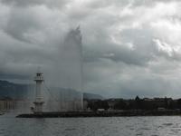 Genf - Fontaine und Leuchtturm