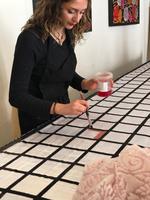 Lyon - Bemalen von Seidentüchern