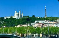 Lyon - Blick auf den Hügel Fourviere