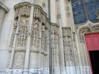 Caudebec-en-Caux- Details der Kirchenfassade