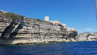 Korsika, Bootsfahrt bei Bonifacio, Treppe zur Süsswasserquelle