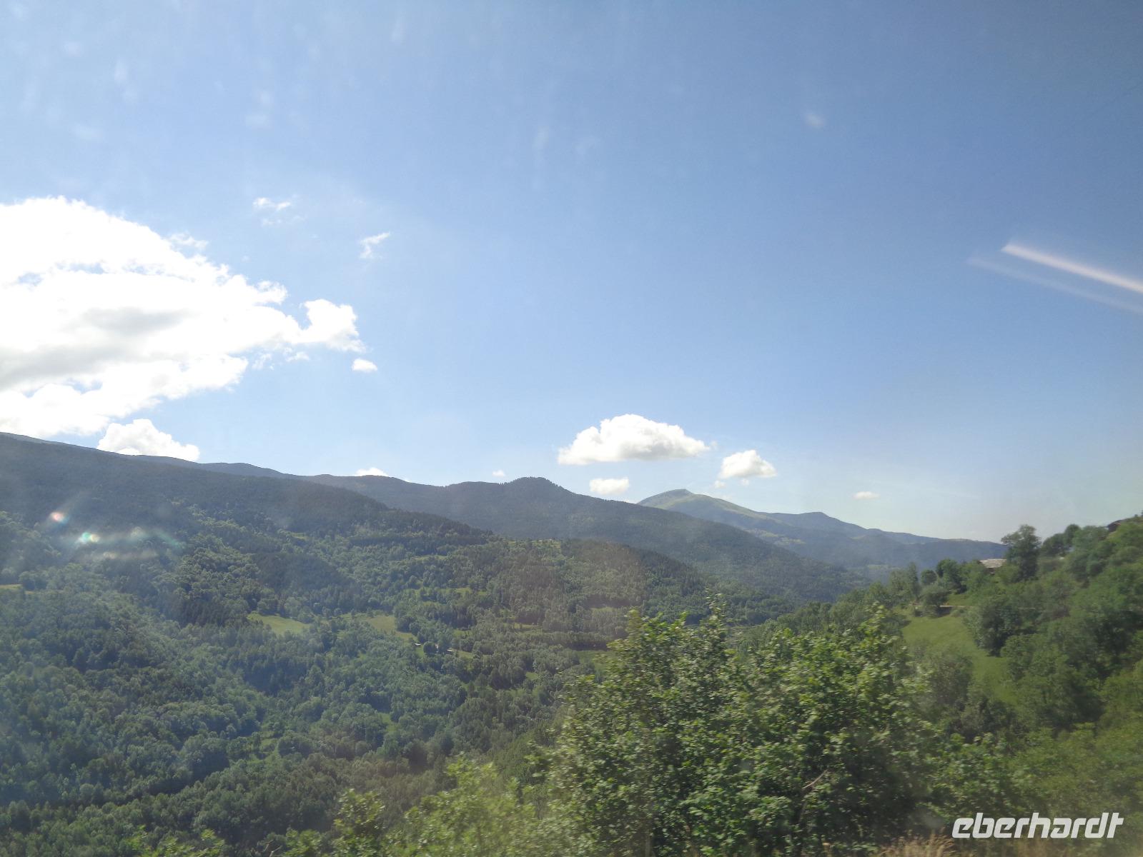 Blick aus der Zahnradbahn